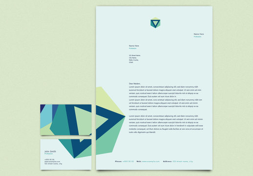 Blue and Green Personal Branding Kit
