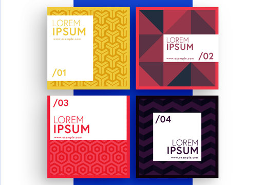 Colorful Geometric Background Social Media Post Layouts