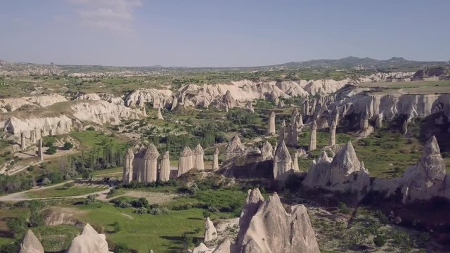 Aerial view of Love Valley in Cappadocia