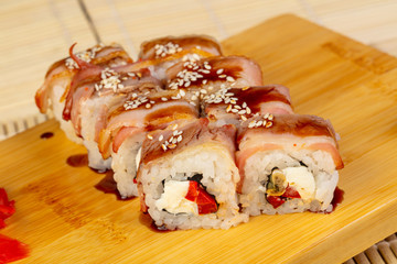 Delicious bacon rolls