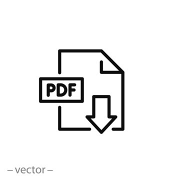 Pdf Download Icon Vector