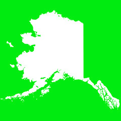 Alaska White on Chroma Key Green