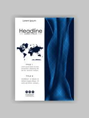 Book cover map. Annual report. A4 business journals, conferences, magazines. Academic research. Vector