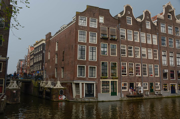 Fototapeta na wymiar Vue d'Amsterdam aux Pays Bas