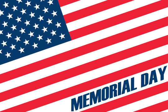 Memorial Day. Remember and honor flag background. Vector illustration