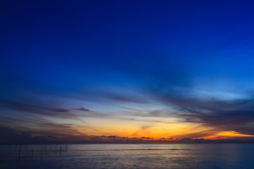 Beautiful sky at twilight time