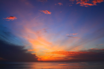 Beautiful sky at twilight time