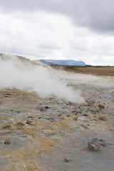 Fumarolen-Landschaft im Geothermalgebiet Námaskarð – Hverir / Nord-Island 