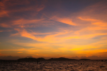 Fototapeta premium Beautiful sky at twilight time