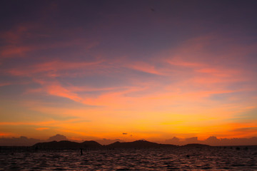 Beautiful sky at twilight time