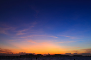 Beautiful sky at twilight time