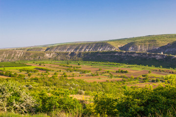 Fototapeta na wymiar Beautifull view to Old Orhei Vechi famous travel destination in Moldova