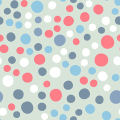 Abstract polka dot vector seamless background