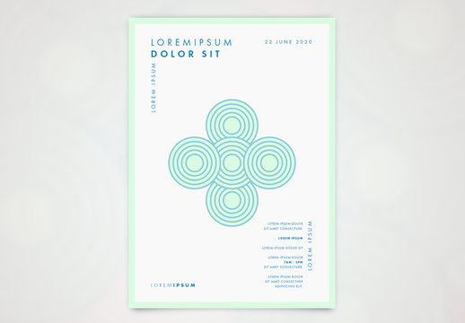 Event Poster Layout with Repeating Circle Elements