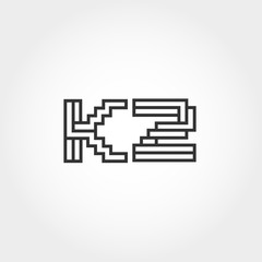 Initial Letter KZ Logo Template Vector Design