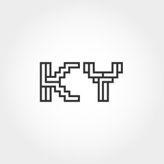 Obraz premium Initial Letter KY Logo Template Vector Design
