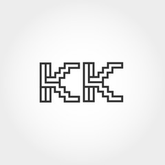 Initial Letter KK Logo Template Vector Design