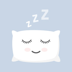 sleeping white pillow
