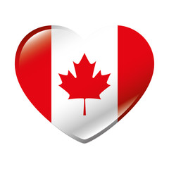 canadian flag emblem icon vector illustration design
