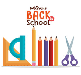 back to school set icons vector illustration design
