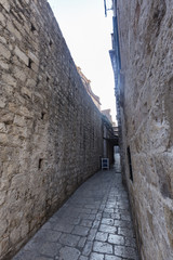 An empty alley in Dubrovnik, Croatia.