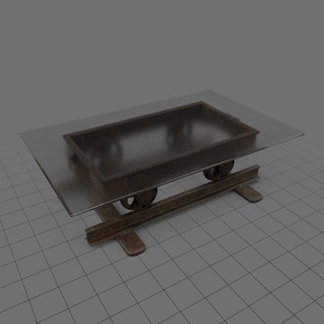 Railroad cart coffee table