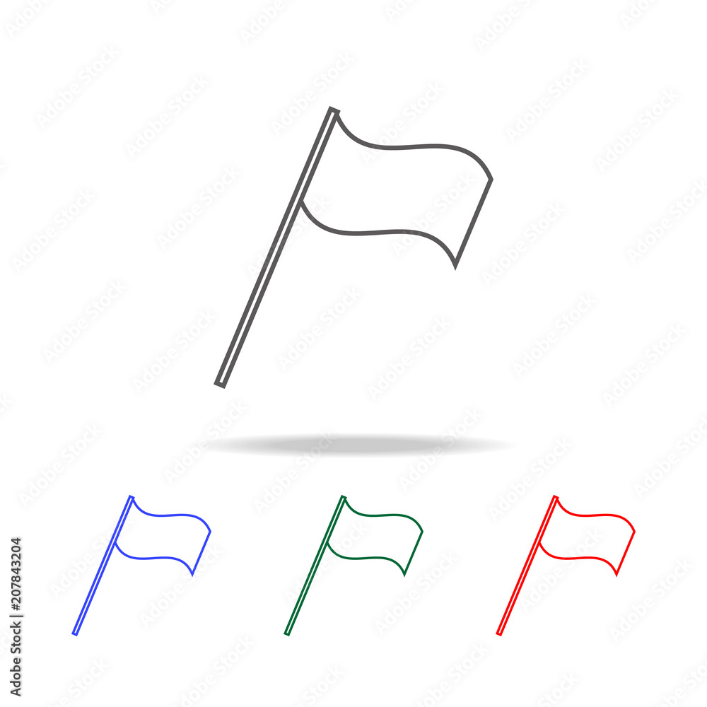 Poster line flag icon. simple line games icon. elements of game life in multi colored icons. premium qualit