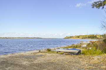 Coila Lake Tuross Head - waiting to sail