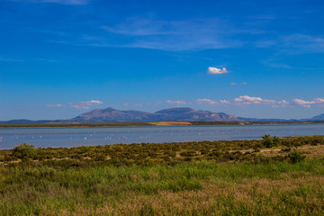 Lagoon. “Laguna de Fuente de Piedra”. Fuente de Piedra, Malaga Province, Andalusia, Spain.