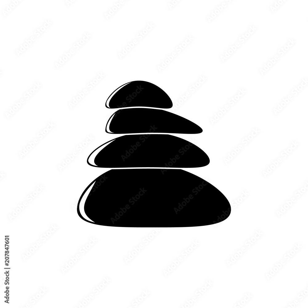 Aufkleber stones in the spa illustration. element of travel illustration for mobile concept and web apps. thin