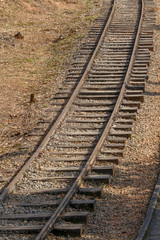 Fototapeta na wymiar Train tracks seen from above