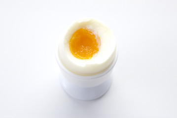 Soft Boiled Egg on a White Background