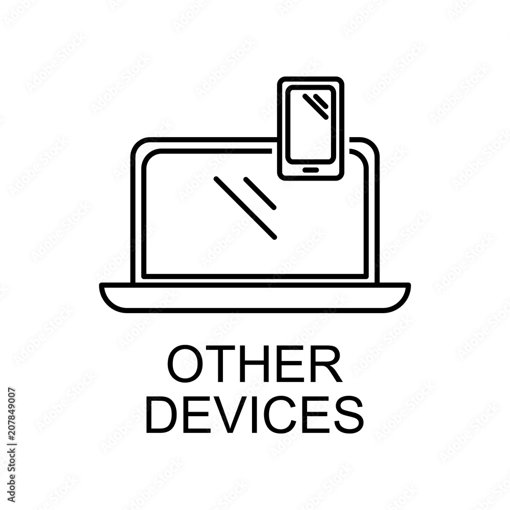 Poster other devices outline icon. element of data protection icon with name for mobile concept and web app
