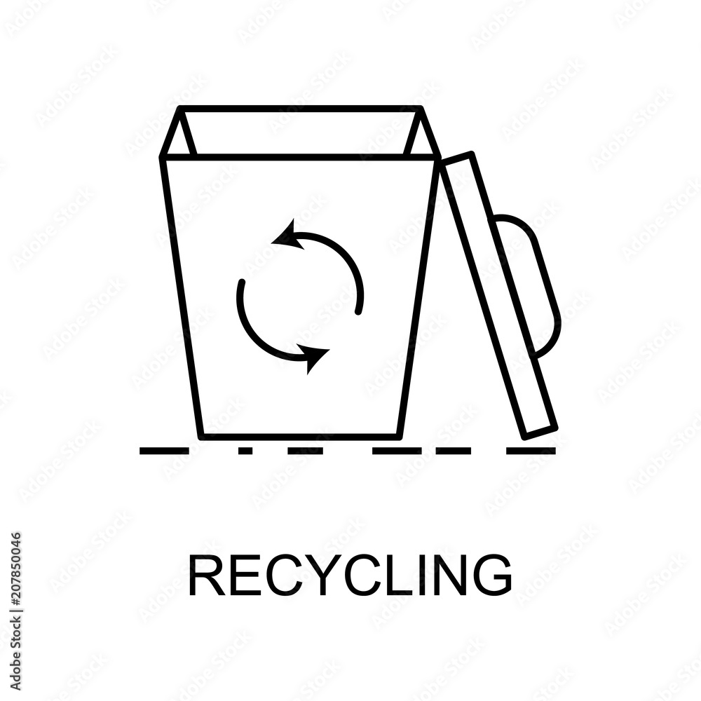 Poster recycling outline icon. element of enviroment protection icon with name for mobile concept and web a