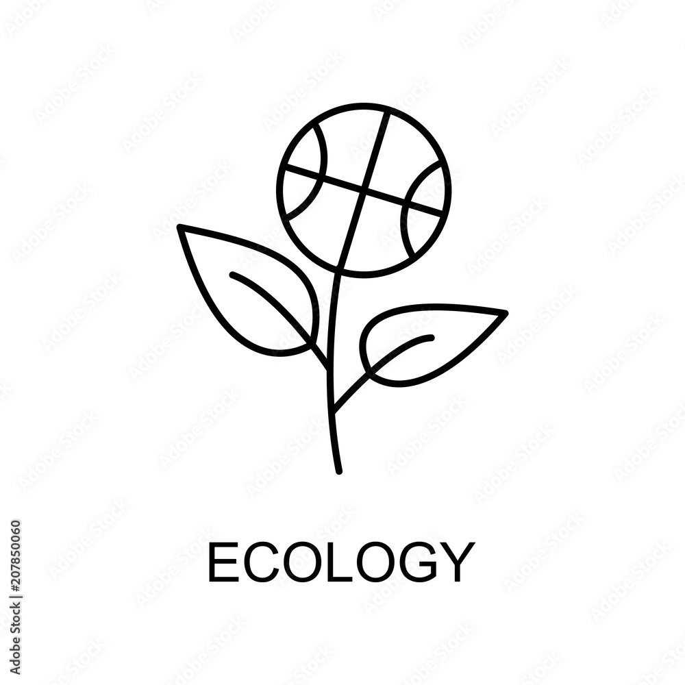 Poster ecology outline icon. element of enviroment protection icon with name for mobile concept and web app