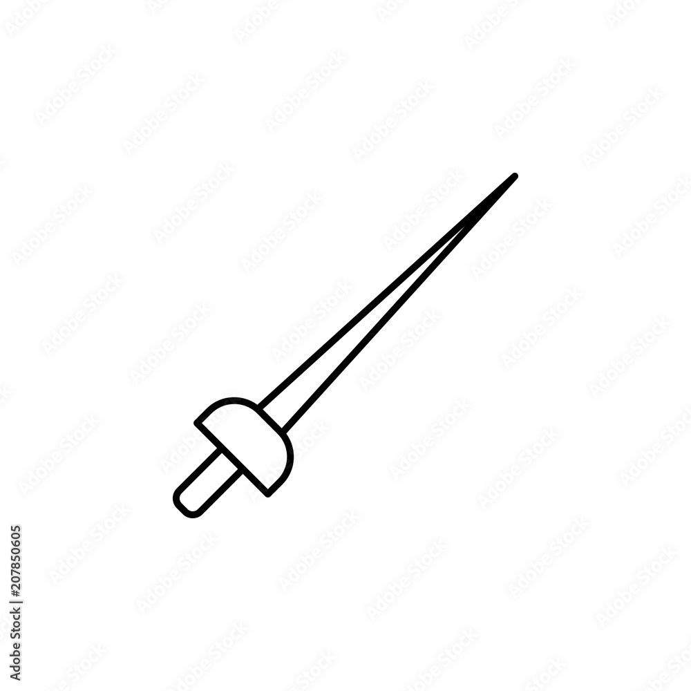 Poster sword outline icon. element of sports items icon for mobile concept and web apps. thin line sword ou