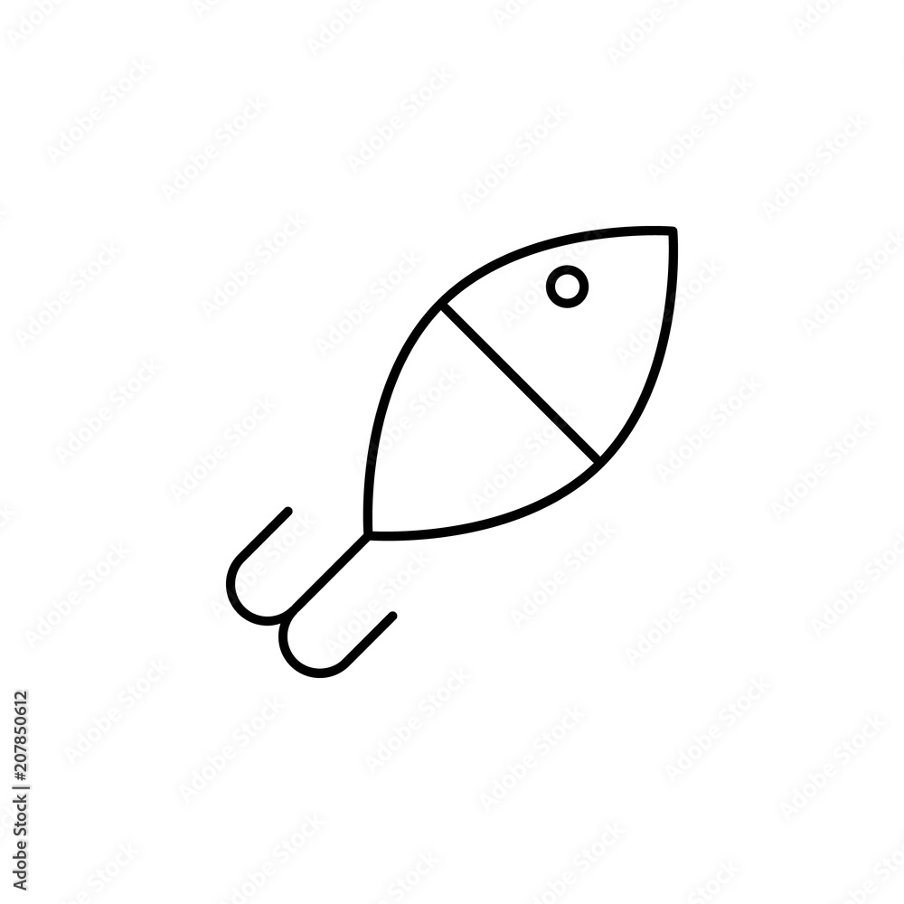 Poster fishing float outline icon. element of sports items icon for mobile concept and web apps. thin line 