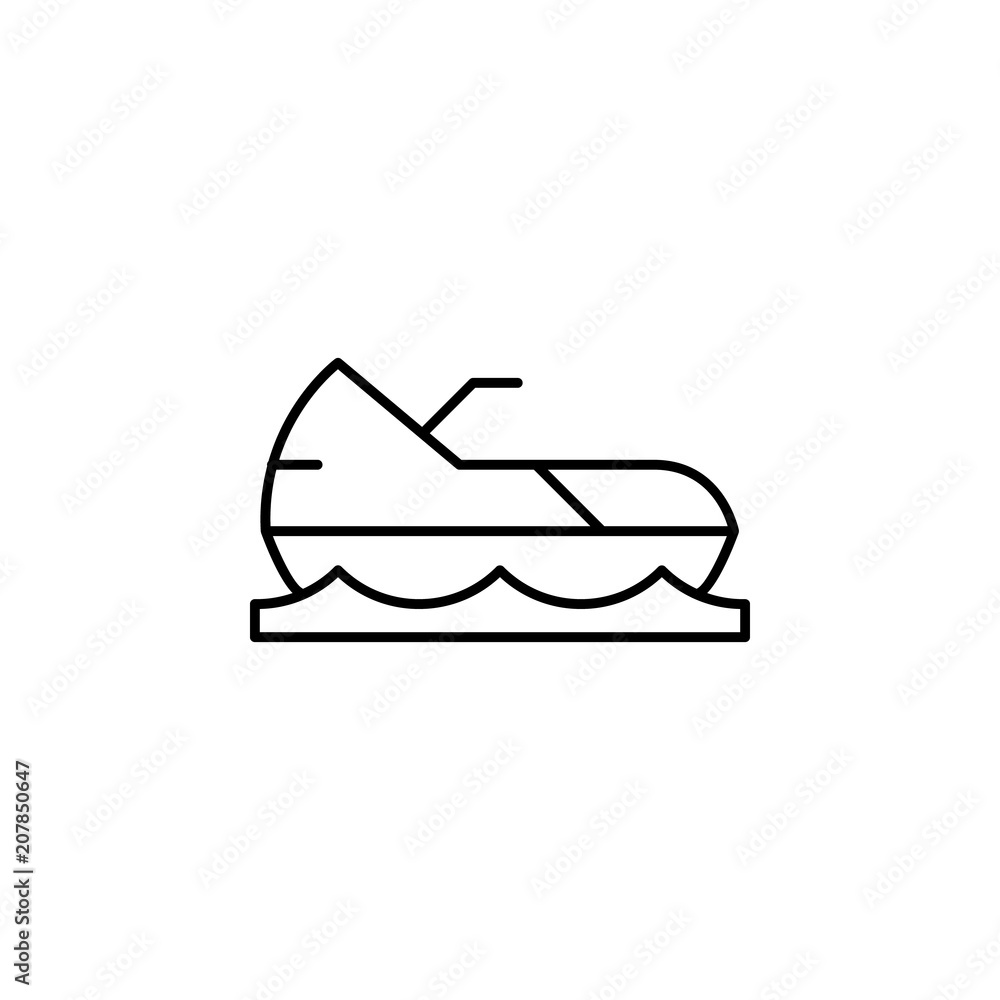 Poster scooter outline icon. element of sports items icon for mobile concept and web apps. thin line scoote