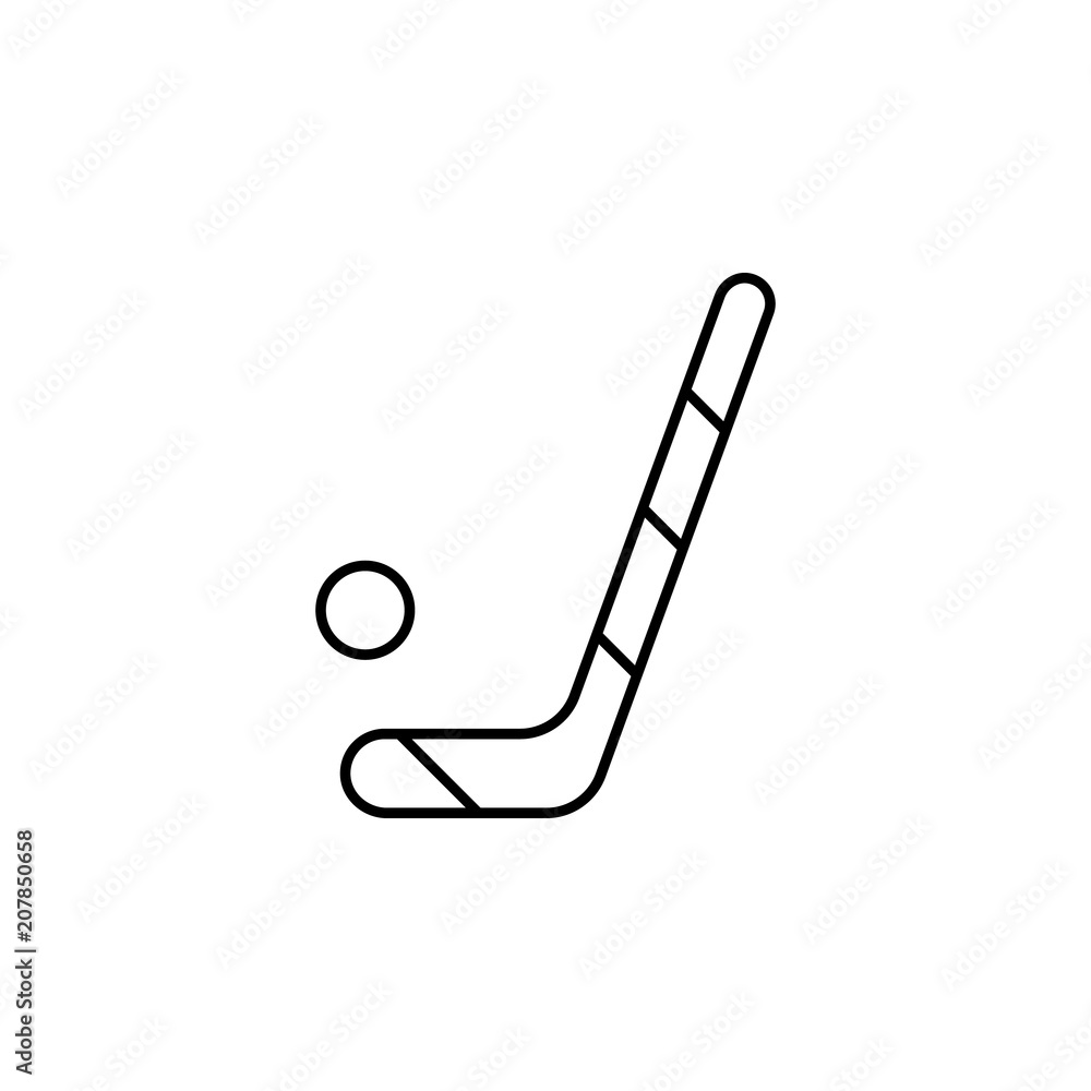 Poster stick and washer outline icon. element of sports items icon for mobile concept and web apps. thin li