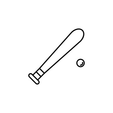 baseball bat outline icon. Element of sports items icon for mobile concept and web apps. Thin line baseball bat outline icon can be used for web and mobile