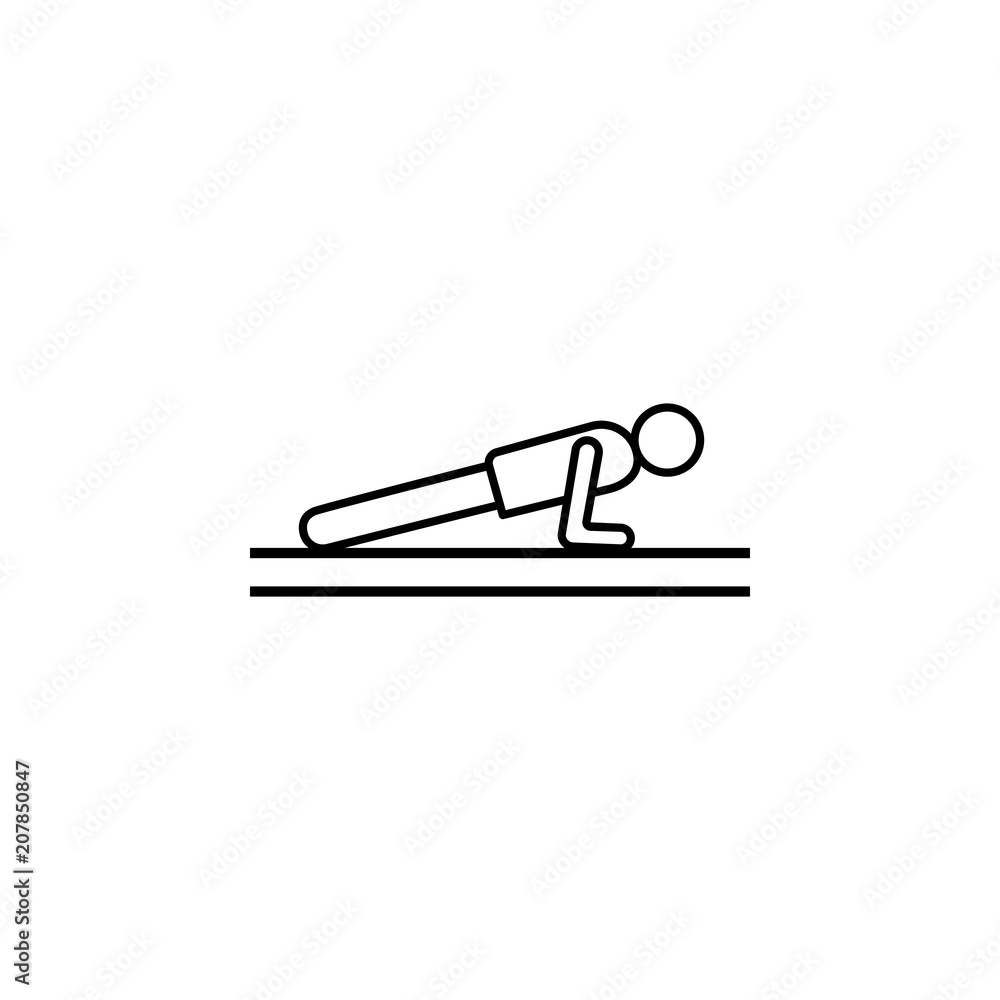 Aufkleber sport exercise outline icon. element of sports items icon for mobile concept and web apps. thin line