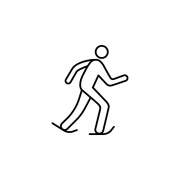 skater outline icon. Element of sports items icon for mobile concept and web apps. Thin line skater outline icon can be used for web and mobile
