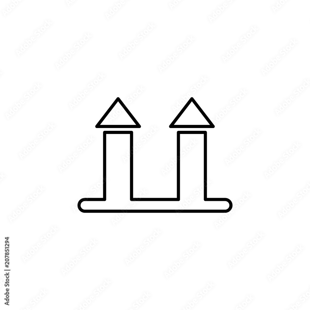 Poster sign can be raised outline icon. element of logistic icon for mobile concept and web apps. thin line