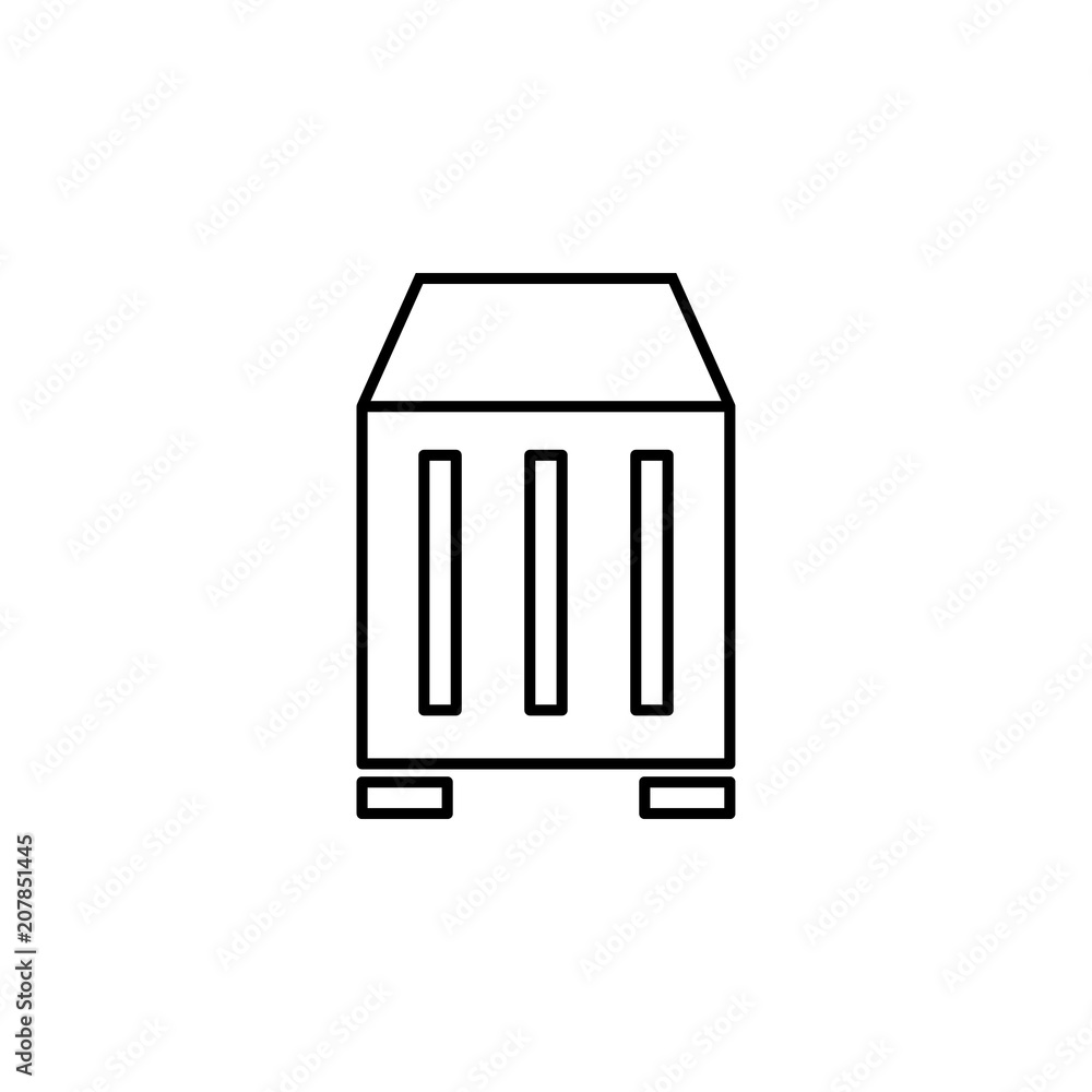 Poster parcel on flights outline icon. element of logistic icon for mobile concept and web apps. thin line 