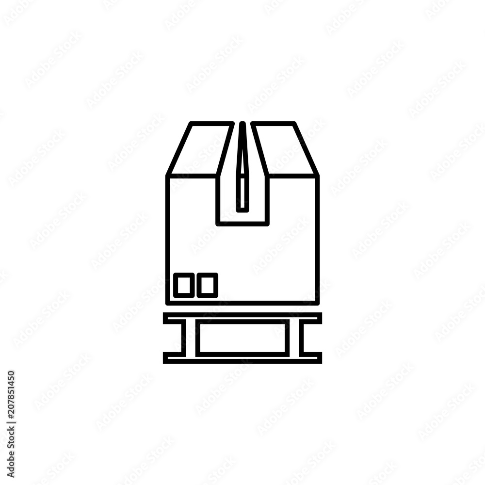Poster parcel on flights outline icon. element of logistic icon for mobile concept and web apps. thin line 
