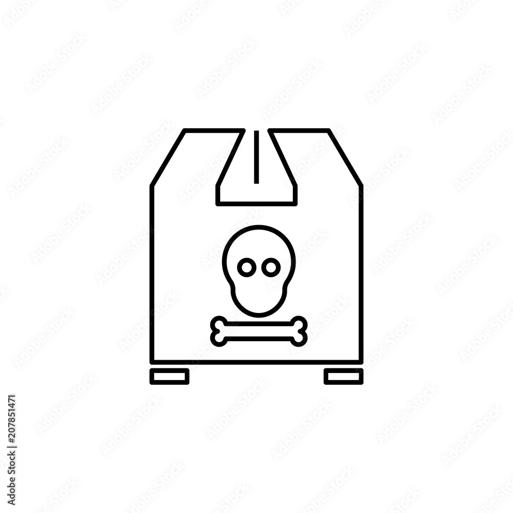 Poster dangerous premise outline icon. element of logistic icon for mobile concept and web apps. thin line 