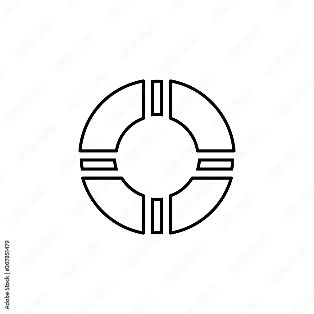 Poster lifebuoy outline icon. element of logistic icon for mobile concept and web apps. thin line lifebuoy 