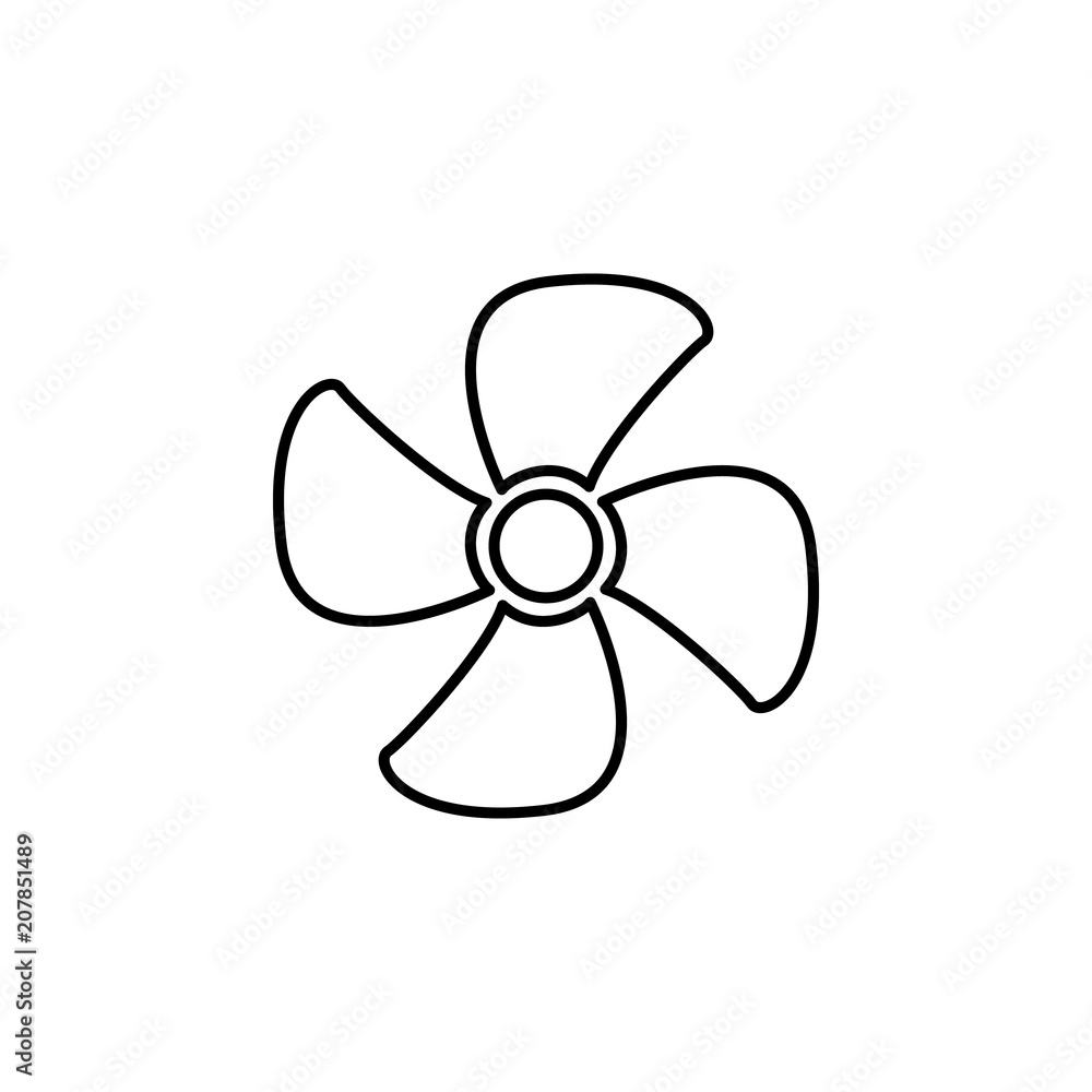 Poster propeller outline icon. element of logistic icon for mobile concept and web apps. thin line propelle