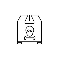 dangerous premise outline icon. Element of logistic icon for mobile concept and web apps. Thin line dangerous premise outline icon can be used for web and mobile