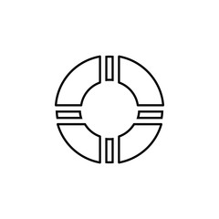 Lifebuoy outline icon. Element of logistic icon for mobile concept and web apps. Thin line Lifebuoy outline icon can be used for web and mobile